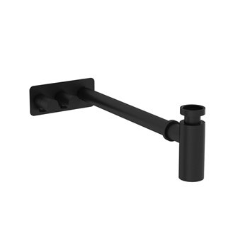 Vitra Origin Lavabo Sifon Seti Mat Siyah (Asimetrik - Rozetli) A4515636-S